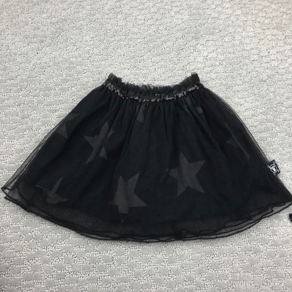 Nununu tulle black skirt with sequins and stars